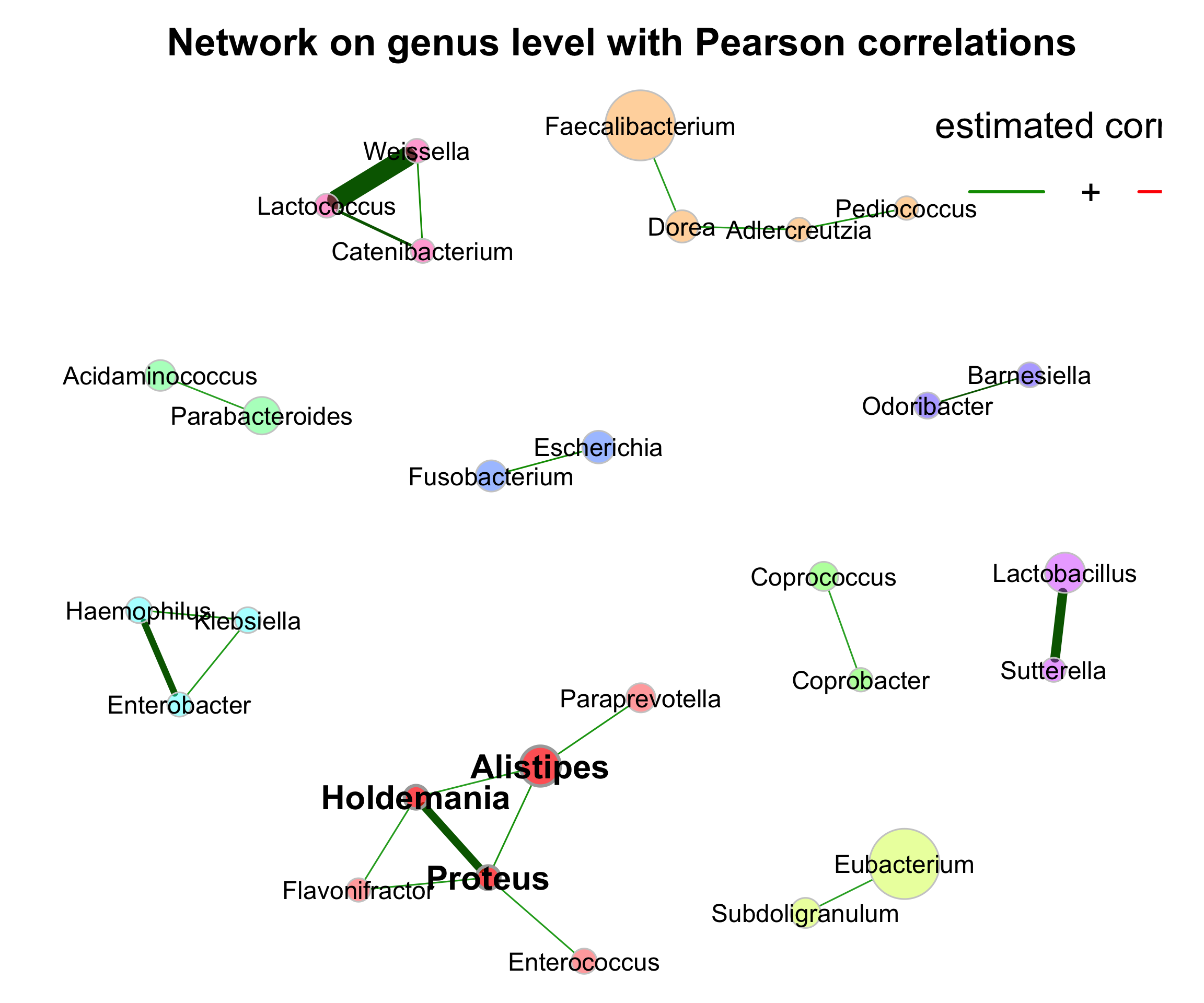 Network on 16s with Pearson correlations