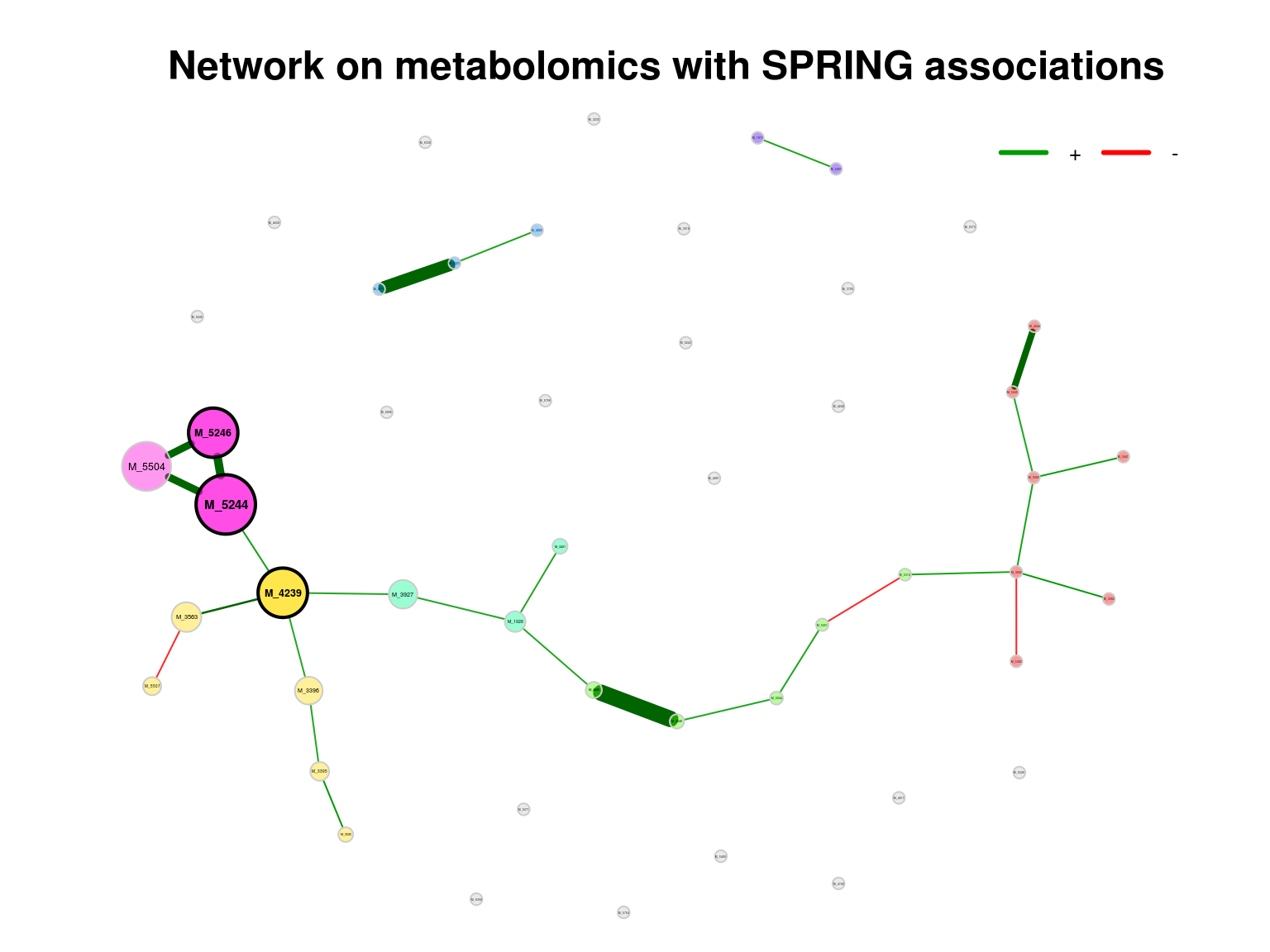 Network on metabolomics with SPRING associations